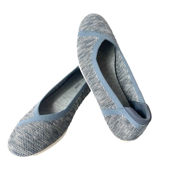 Clarks Cloudsteppers Womens 10 M Comfort Casual Blue Fabric Slip On Loafer Flats - Picture 1 of 11